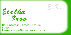 etelka kroo business card